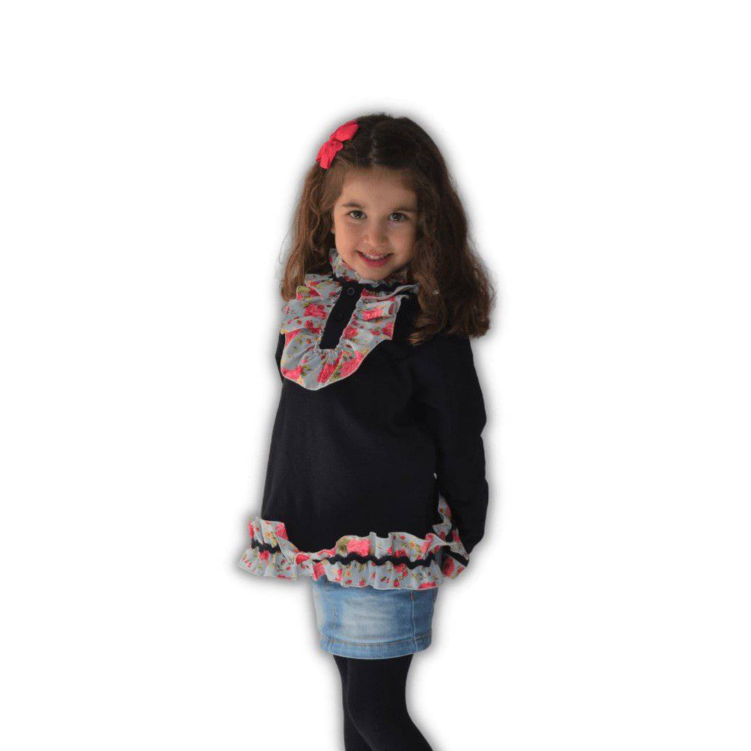 PÓLOS MÃE E FILHA C/ FOLHOS - Pituka Wear - Calçado e Roupa para Crianças