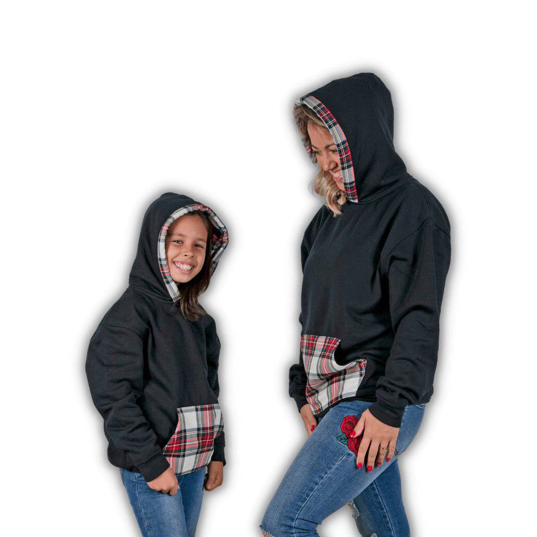 SWEAT MARINHO CARDADA COM CAPUZ - Pituka Wear - Calçado e Roupa para Crianças