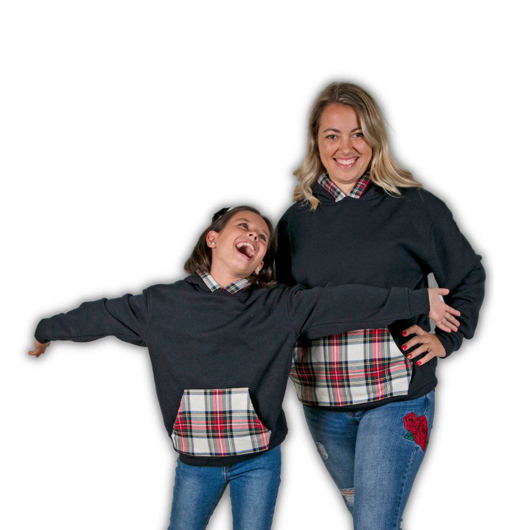SWEAT MARINHO CARDADA COM CAPUZ - Pituka Wear
