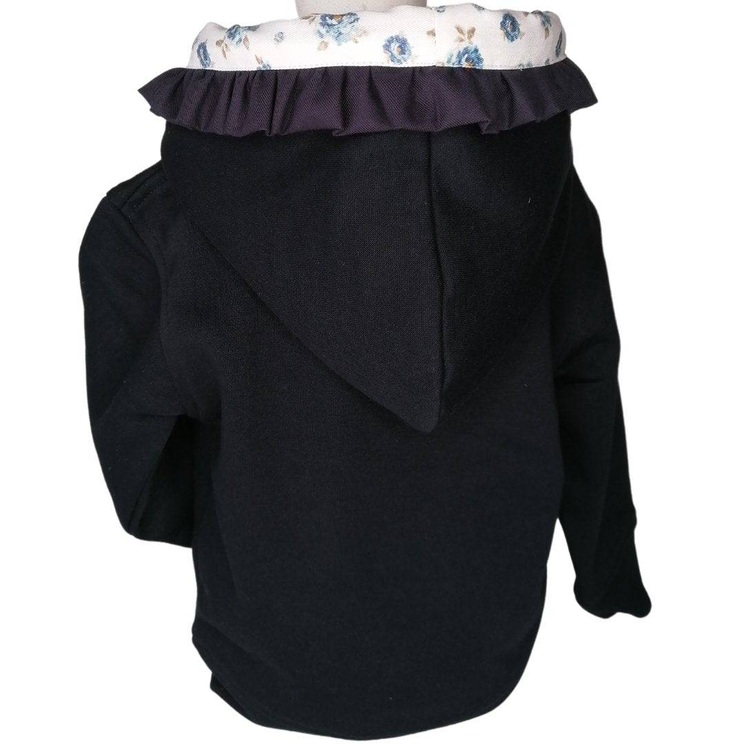 SWEAT MARINHO COM FOLHO CARDADA COM CAPUZ - Pituka Wear - Calçado e Roupa para Crianças