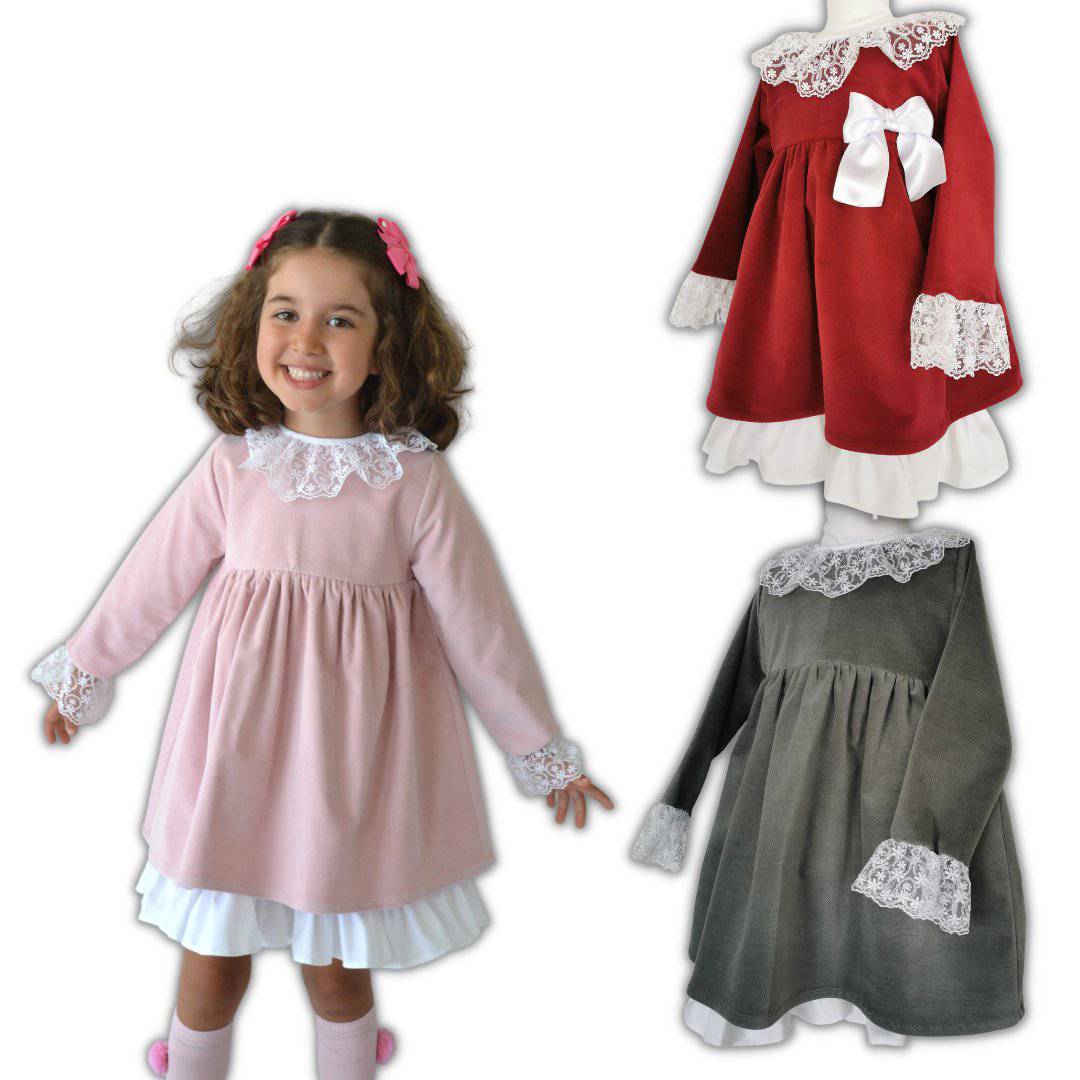VESTIDO CRIANÇA DE VELUDO - Pituka Wear