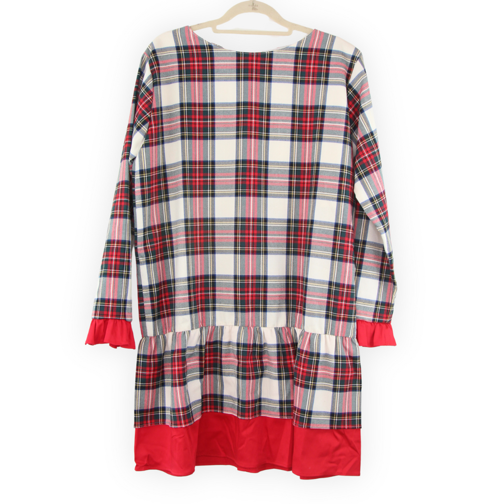 VESTIDO XADREZ C/ FOLHOS L - Pituka Wear