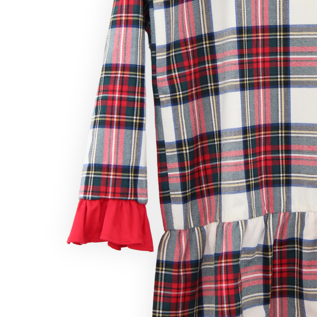 VESTIDO XADREZ C/ FOLHOS L - Pituka Wear