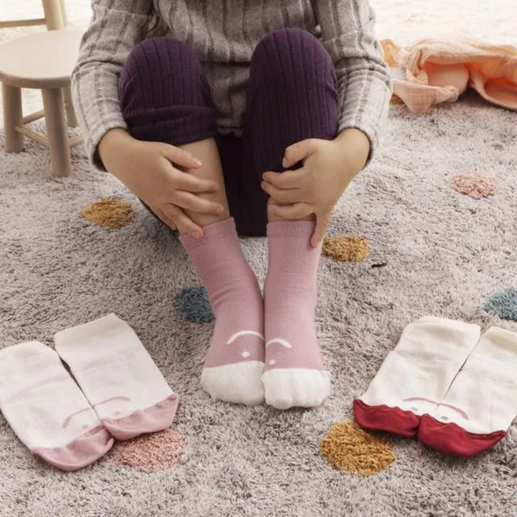 KIT MEIAS DEDINHOS LIVRES SMILE ROSA BAREFOOT TIP TOEY JOEY - Pituka Wear 