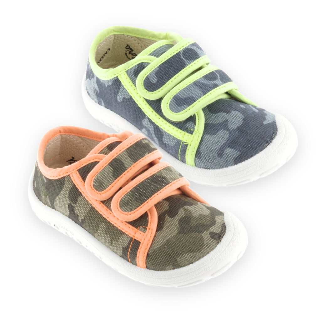 TÉNIS BAREFOOT BOSCO LONA VELCRO CAMUFLAGEM VICTORIA - Pituka Wear