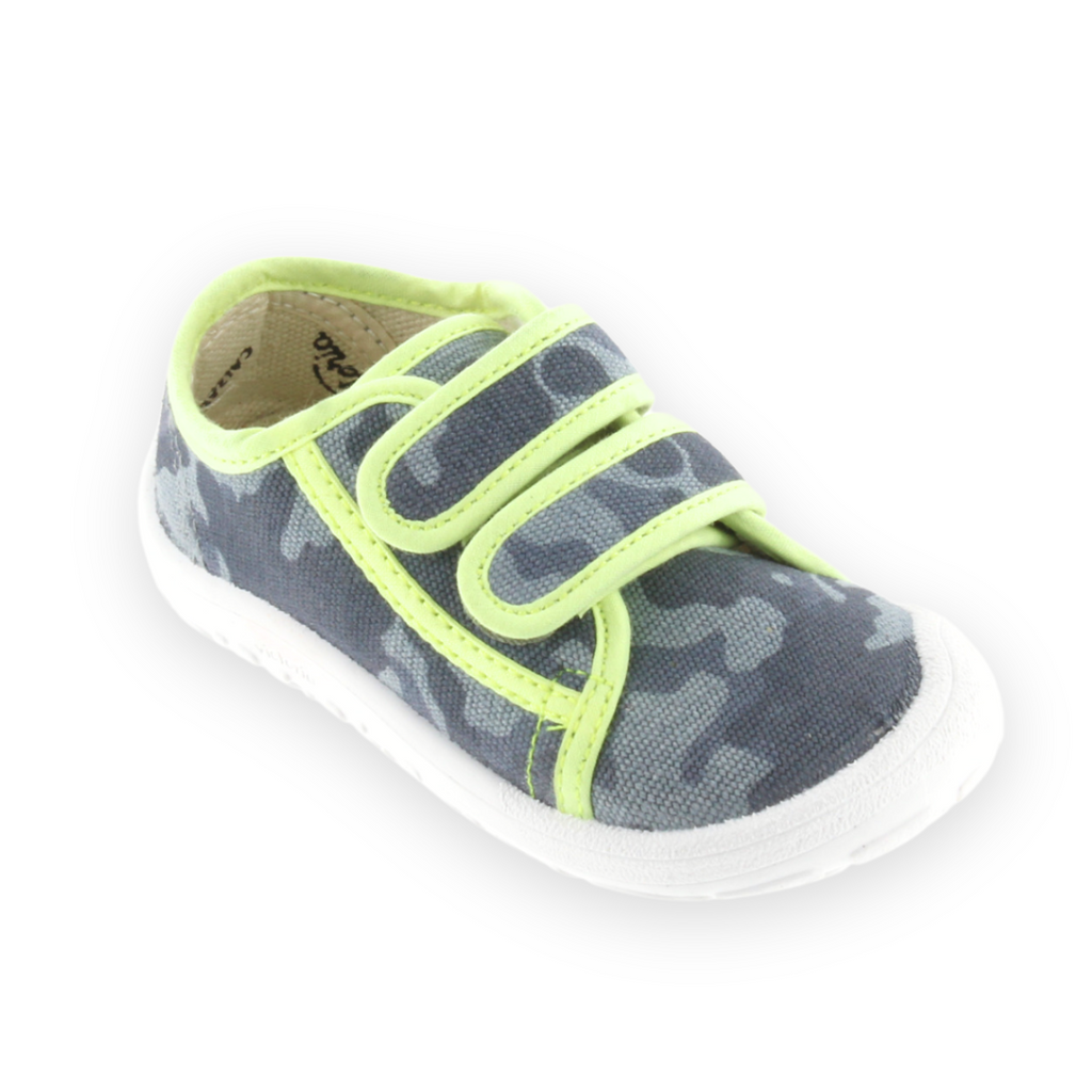 TÉNIS BAREFOOT BOSCO LONA VELCRO CAMUFLAGEM VICTORIA - Pituka Wear
