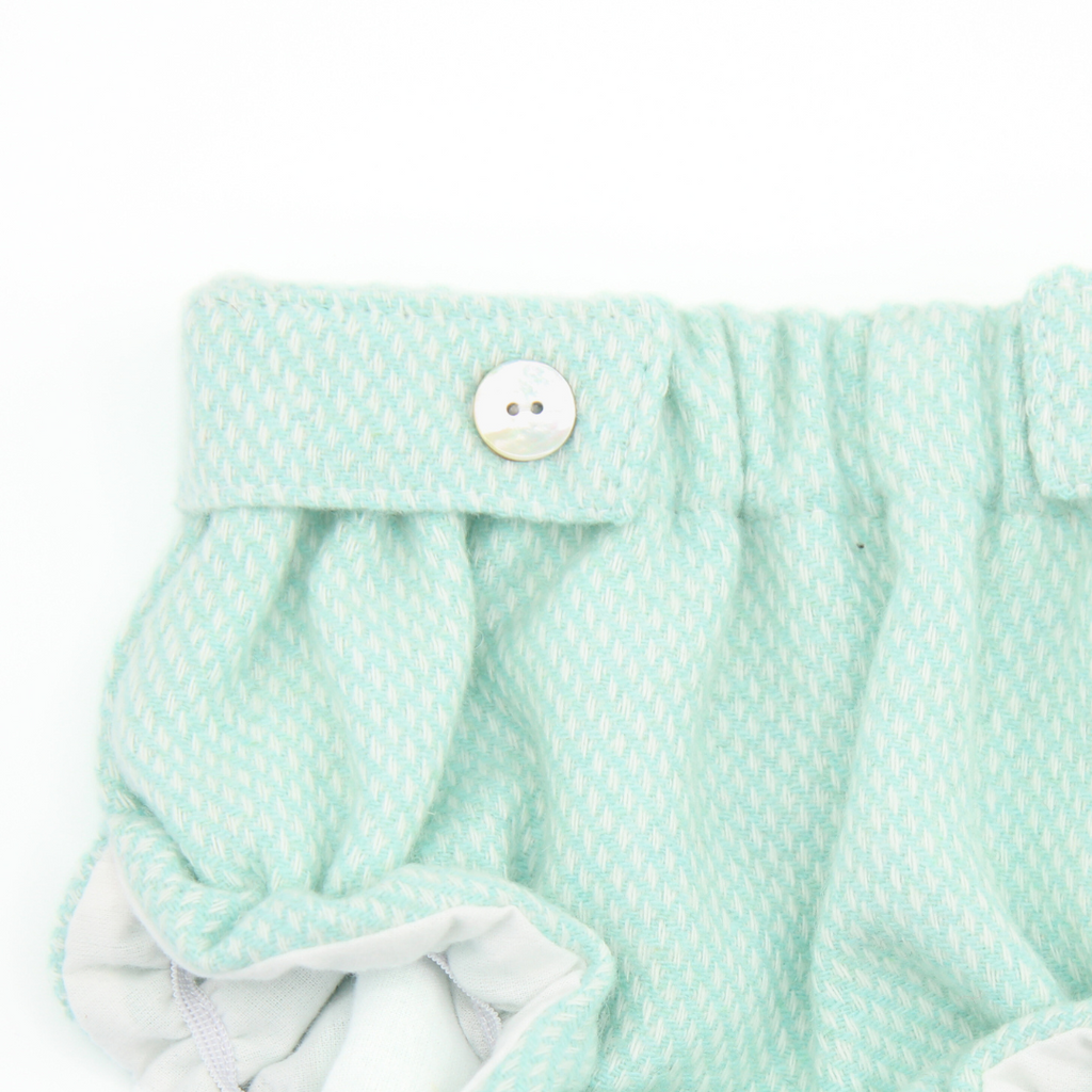 TAPA FRALDAS VERDE ÁGUA 6 MESES - Pituka Wear
