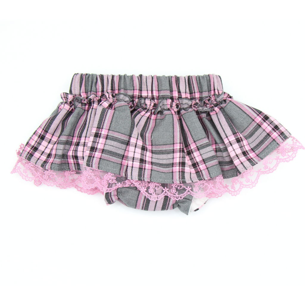 TAPA FRALDAS C/ SAIA XADREZ 6 MESES - Pituka Wear