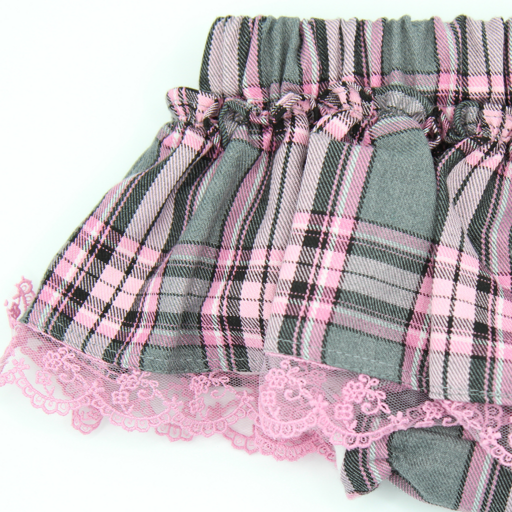 TAPA FRALDAS C/ SAIA XADREZ 6 MESES - Pituka Wear