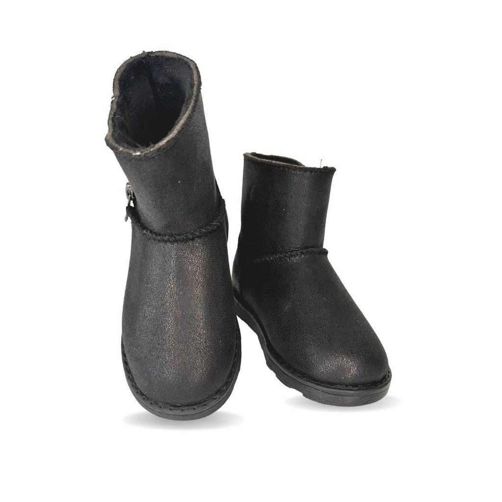 BOTAS ALDIZE SYNTHETIQUE METALLISE+LEO NOIR MOD'8 - Pituka Wear