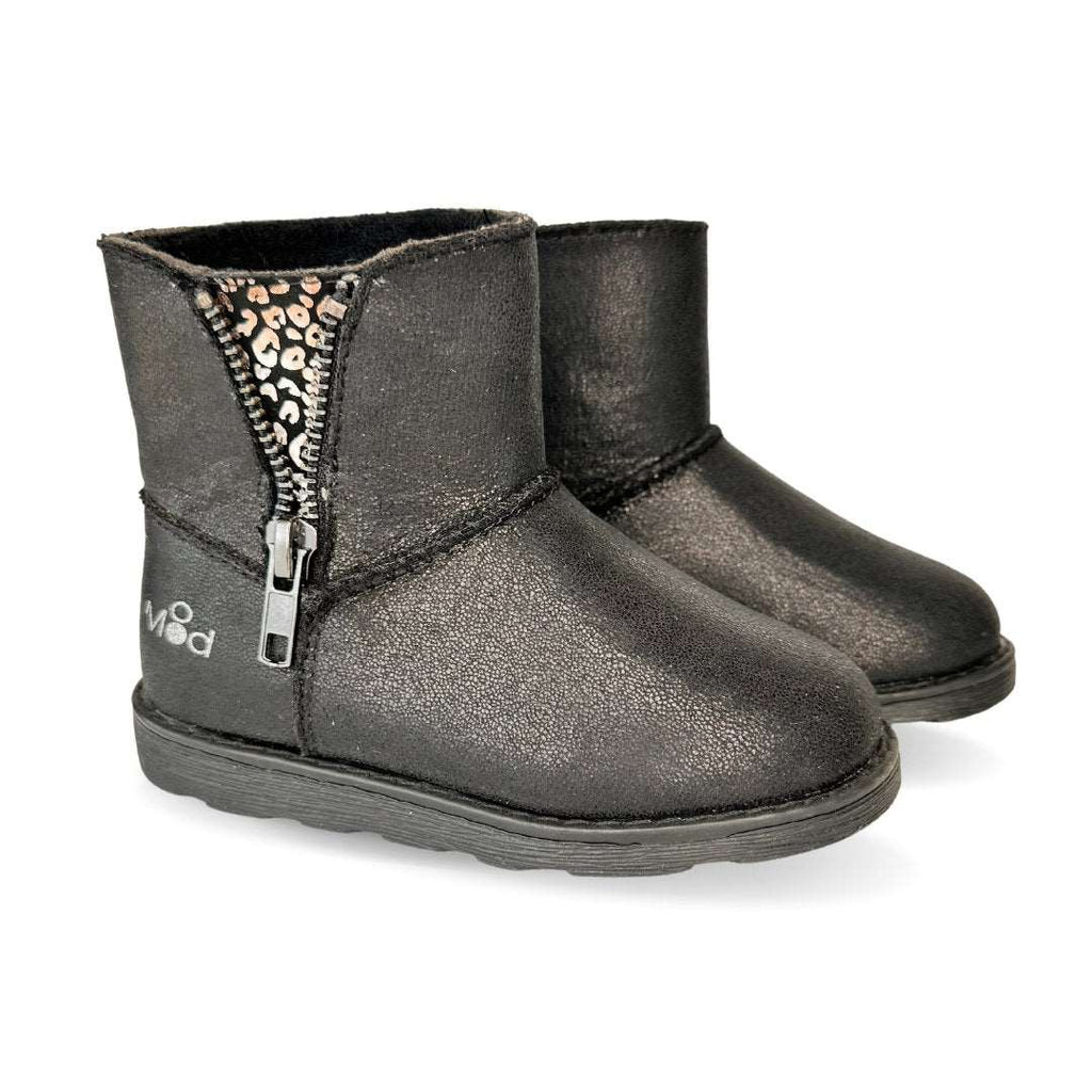 BOTAS ALDIZE SYNTHETIQUE METALLISE+LEO NOIR MOD'8 - Pituka Wear