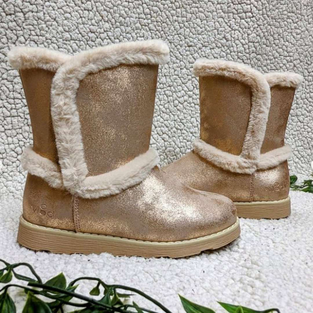 BOTAS ALDOUX ROSE SATIN MOD'8 C/ PELO - Pituka Wear 
