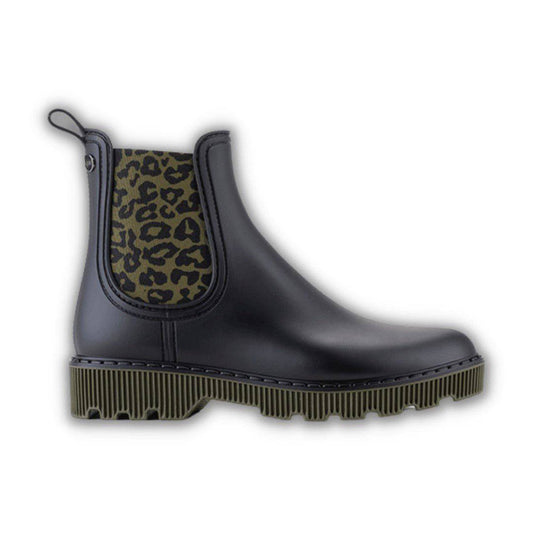 GALOCHAS SENHORA IGOR SOHO LEOPARDO KAKI E PRETO MATE - Pituka Wear - Calçado e Roupa para Crianças