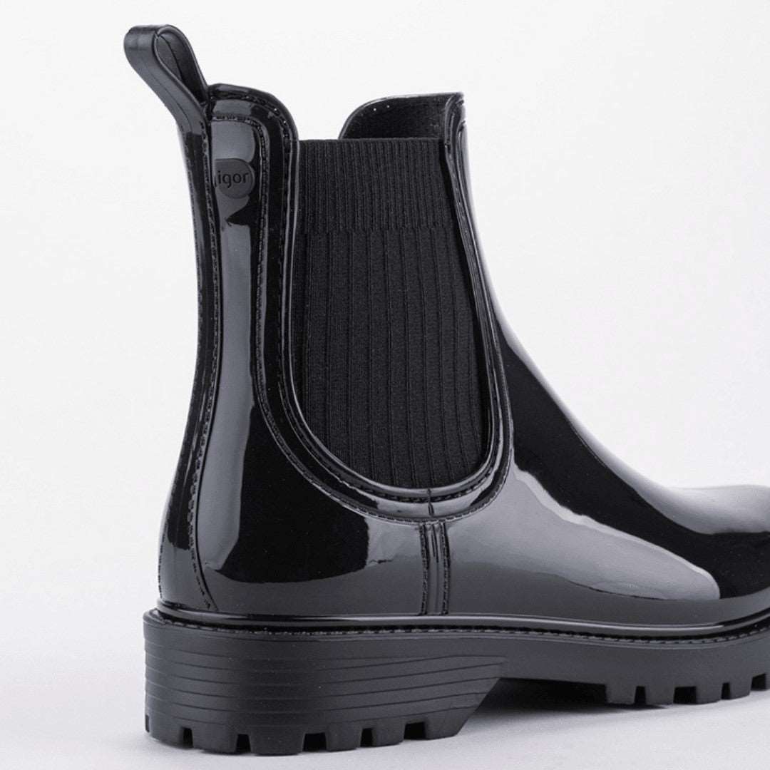 GALOCHAS SENHORA IGOR TRAK PRETO BRILHO - Pituka Wear - Calçado e Roupa para Crianças