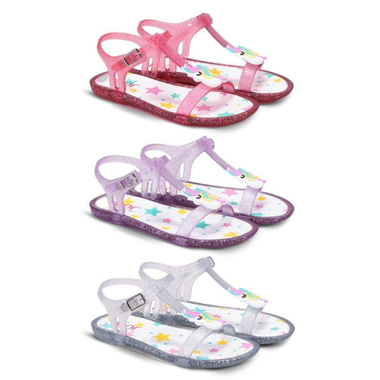 SANDÁLIA IGOR TRICIA GLITTER C/ UNICÓRNIO - Pituka Wear - Calçado e Roupa para Crianças
