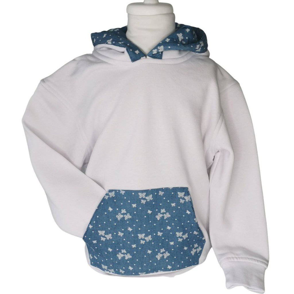 SWEAT BRANCA CARDADA COM CAPUZ - Pituka Wear 