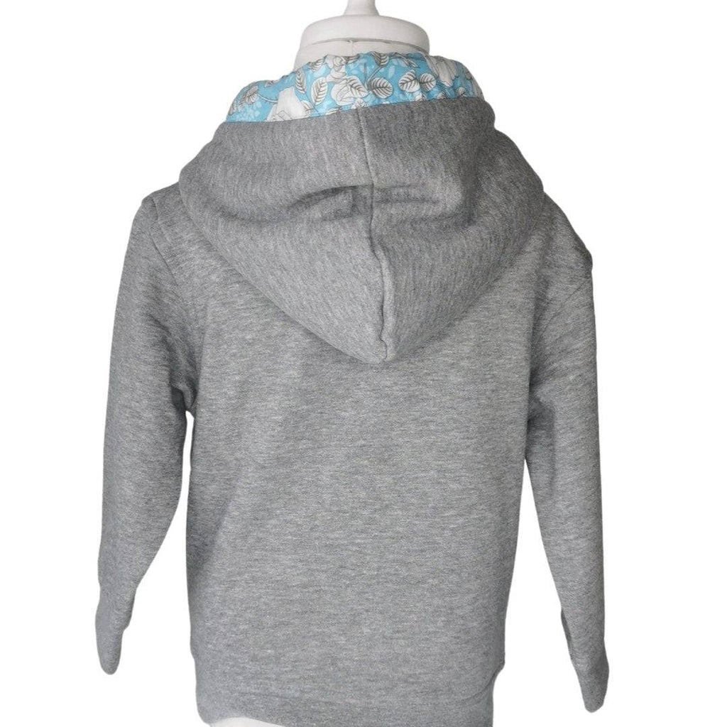 SWEAT CINZA CARDADA COM CAPUZ - Pituka Wear 