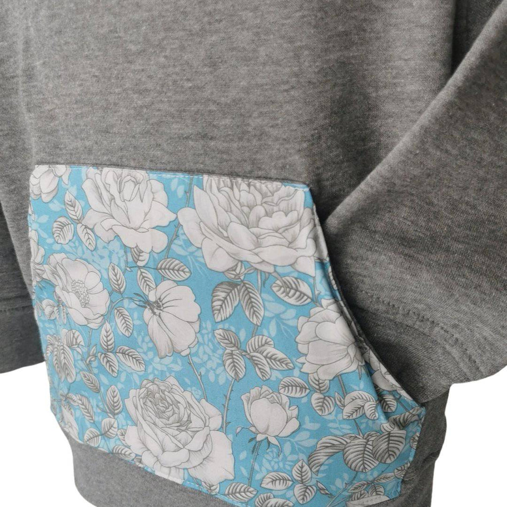 SWEAT CINZA CARDADA COM CAPUZ - Pituka Wear 