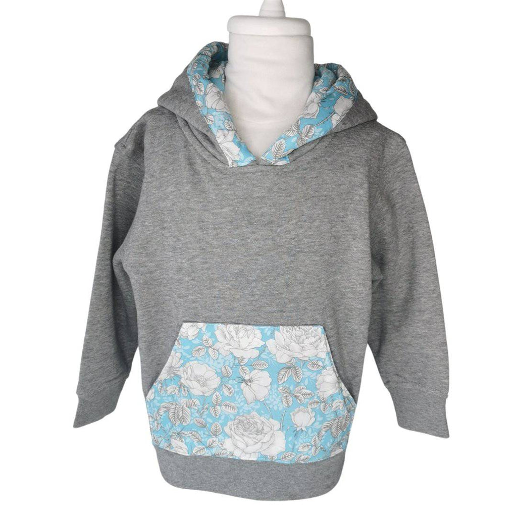 SWEAT CINZA CARDADA COM CAPUZ - Pituka Wear 
