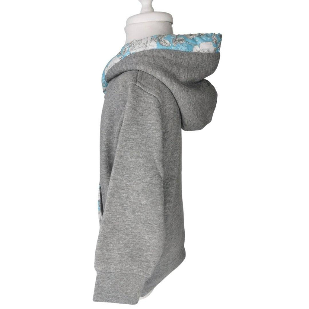 SWEAT CINZA CARDADA COM CAPUZ - Pituka Wear 