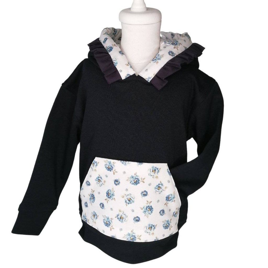 SWEAT MARINHO COM FOLHO CARDADA COM CAPUZ - Pituka Wear 